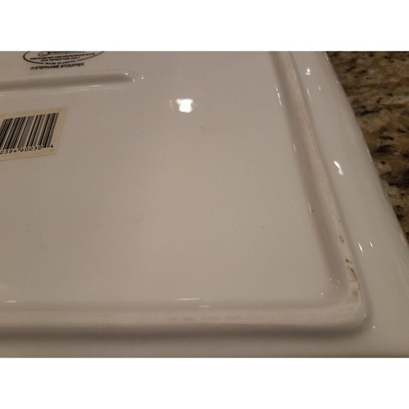 Stephanie Stouffer Christmas Tree Penguin Large Plate Certified International - Picture 10 of 11